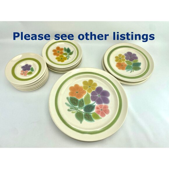 Vintage Franciscan salad plates, Mid Century Earthenware, Floral pattern, pair - Picture 7 of 7